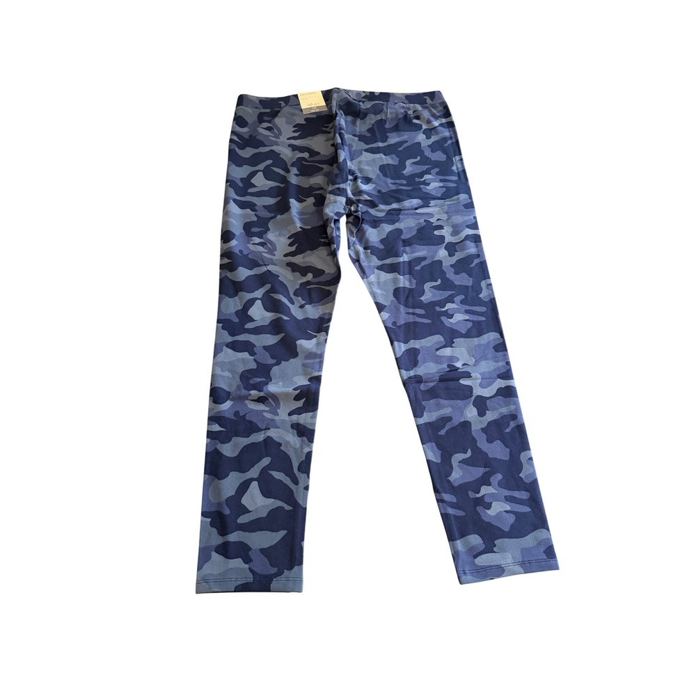 993. Style & Co Plus Size 1X Blue Camo Print Leggings Basic Casual Stretch